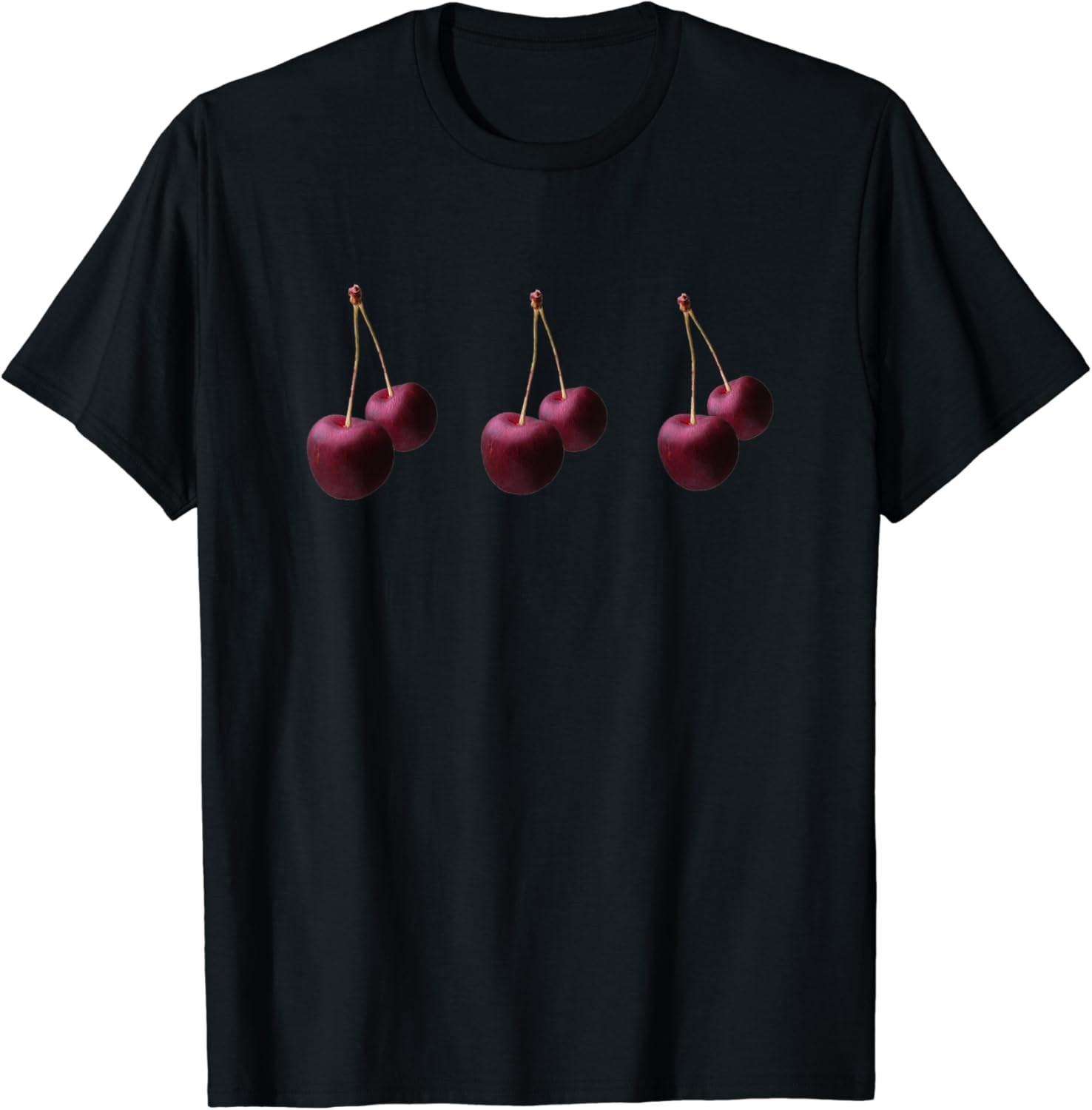 Photo Realistic Cherry TShirt Amazon.co.uk Fashion